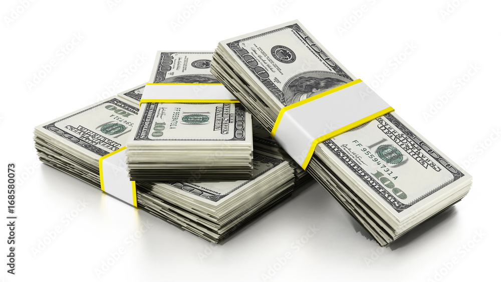 Lots of dollars forming a staircase. 3D illustration Lots of dollars forming a staircase. 3D illustration