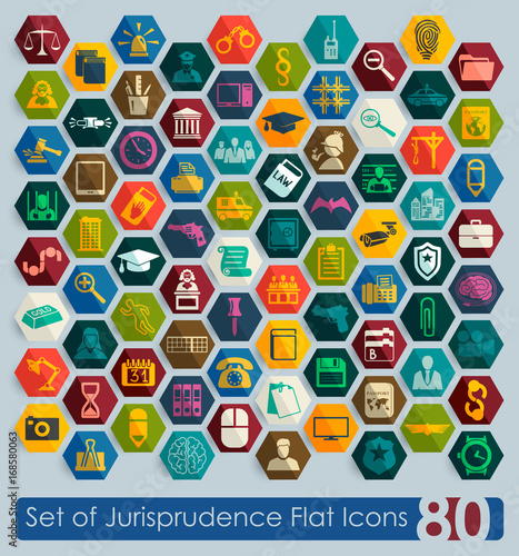 Set of jurisprudence icons