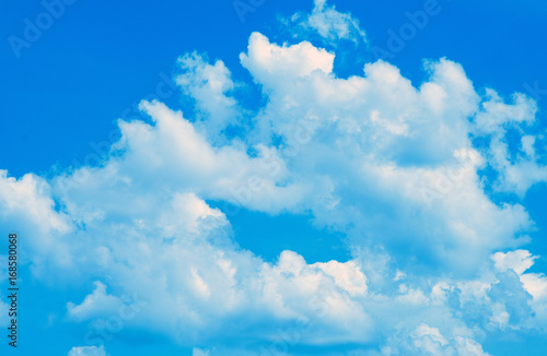 Beautiful sky with white cloud. Background