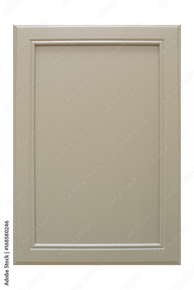 Fototapeta premium Kitchen, furniture facade, front view. The facade of the kitchen isolated on white background.
