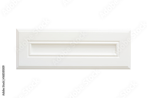 Kitchen, furniture facade, front view. The facade of the kitchen isolated on white background.