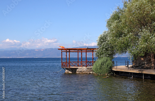 Ohrid lake landscape Macedonia summer season