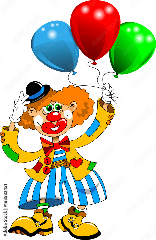 Clown with balls