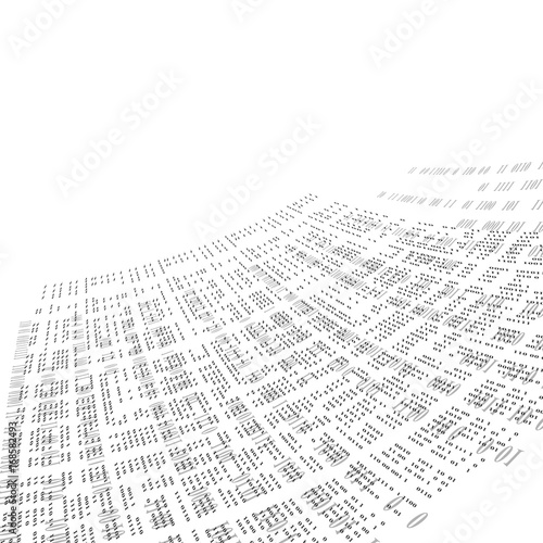 Abstract illustration. Vector streaming binary code background.