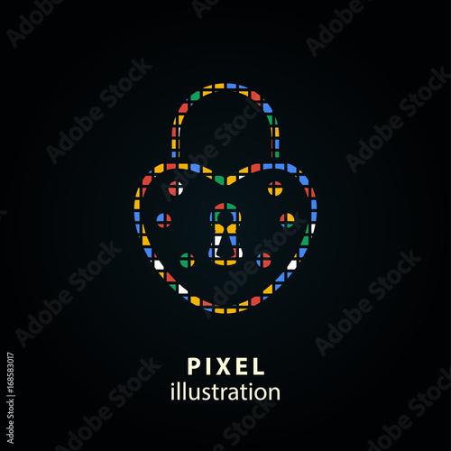 Lock - pixel illustration.