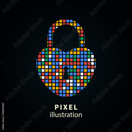 Lock - pixel illustration.