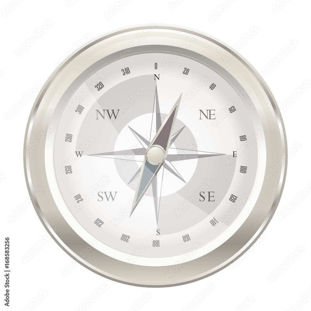 compass on white background isolated object compass on white background isolated object