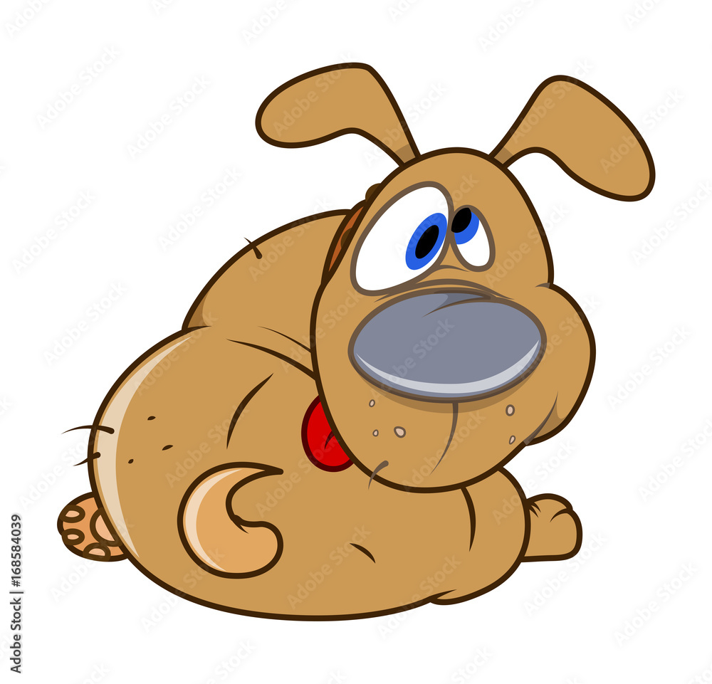 Vector Illustration of Scared Puppy Face Expression Vector Illustration of Scared Puppy Face Expression