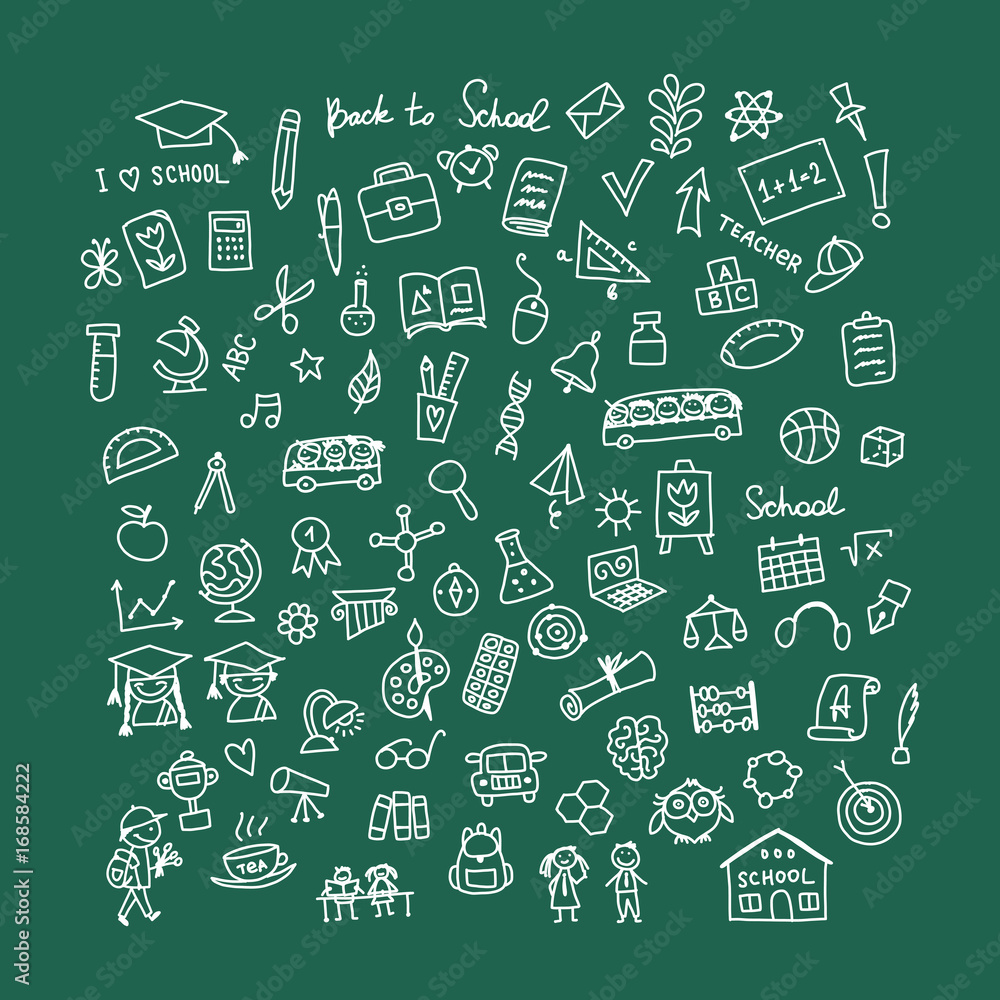 Back to school, icons for your design Back to school, icons for your design