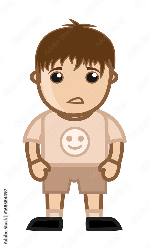 Shocked Cartoon Little Boy Face Expression Shocked Cartoon Little Boy Face Expression