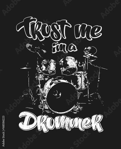 Graphics for Apparel, drums t-shirt design