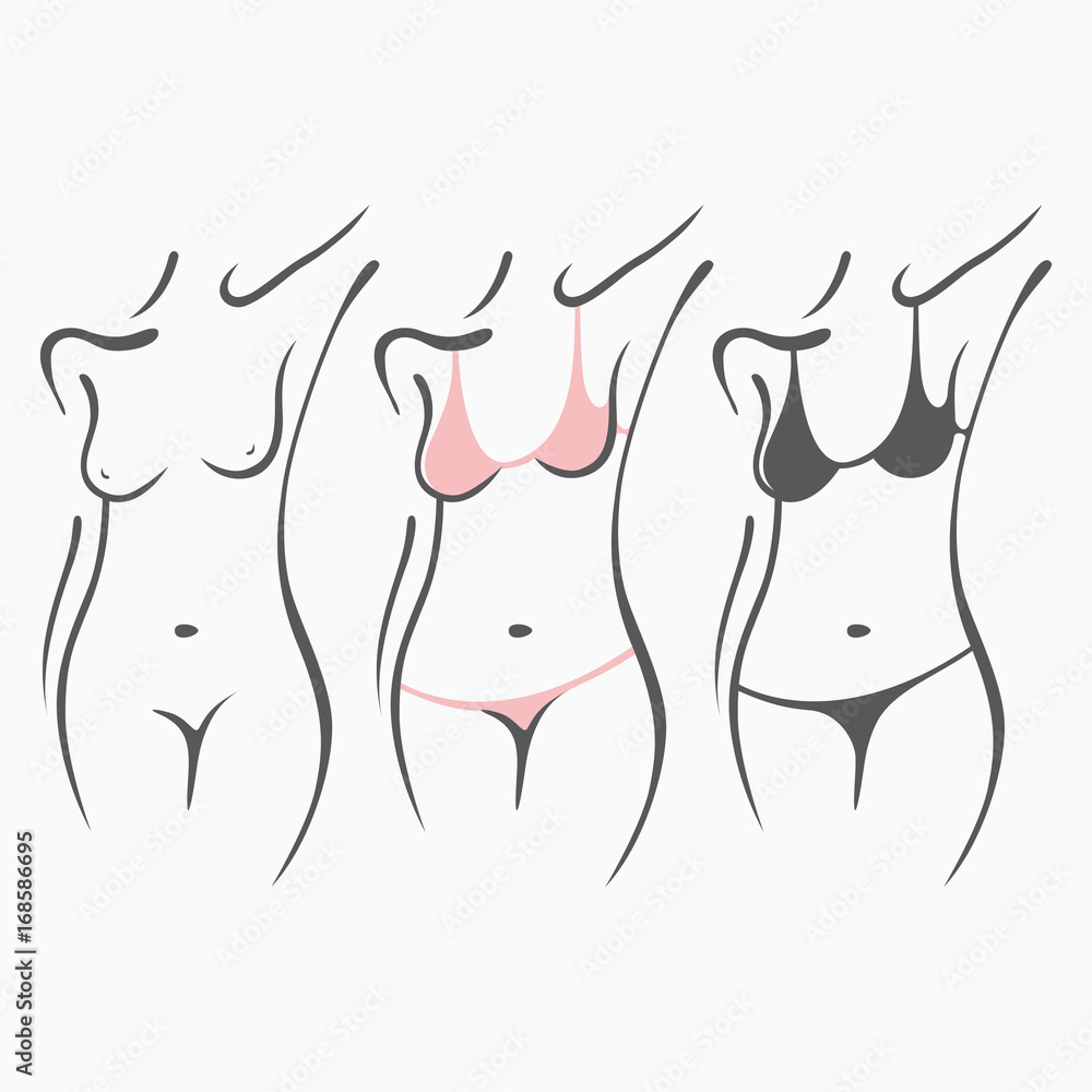 Collection sexy fitness naked girl with a chic figure. Intimate sexy lady, model in a pose. Lovely ass Dressed In swimsuit, panties. Drawn art graphics for design, background Collection sexy fitness naked girl with a chic figure. Intimate sexy lady, model in a pose. Lovely ass Dressed In swimsuit, panties. Drawn art graphics for design, background