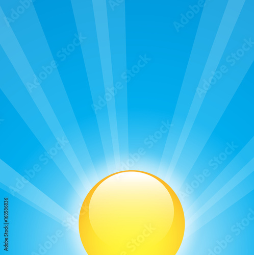 Shiny Sun dawn Vector Background