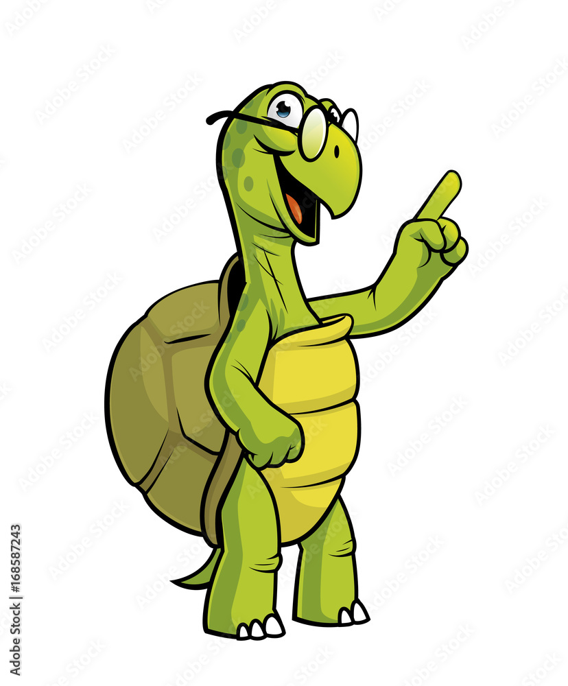 Cartoon turtle character Stock Illustration | Adobe Stock