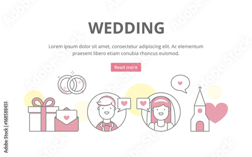 Wedding vector illustration for web © mayrum