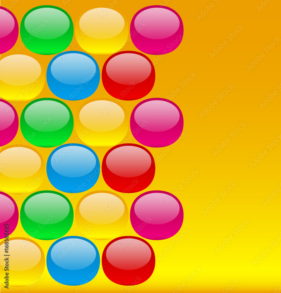 Colorful Glossy Buttons Background