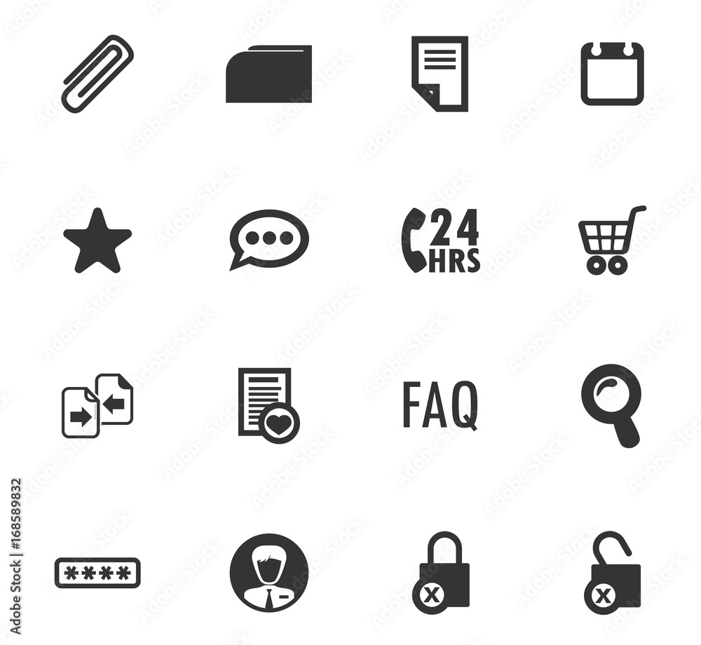 E-commerce interface icons set E-commerce interface icons set