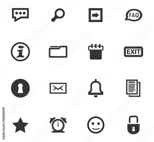 Forum interface icons set