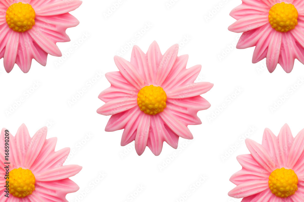 Close up of pink plastic flower Close up of pink plastic flower