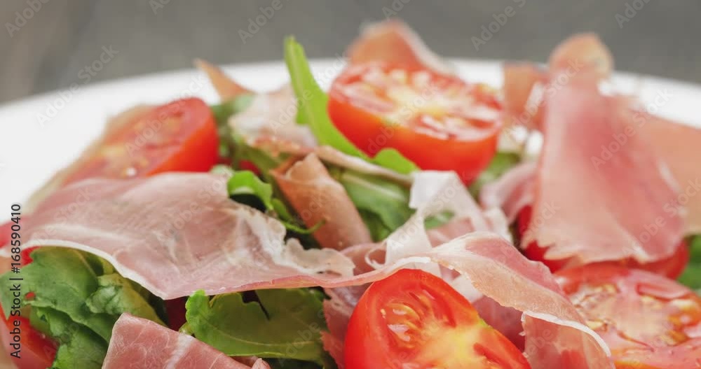 salad with prosciutto arugula and tomatoes salad with prosciutto arugula and tomatoes