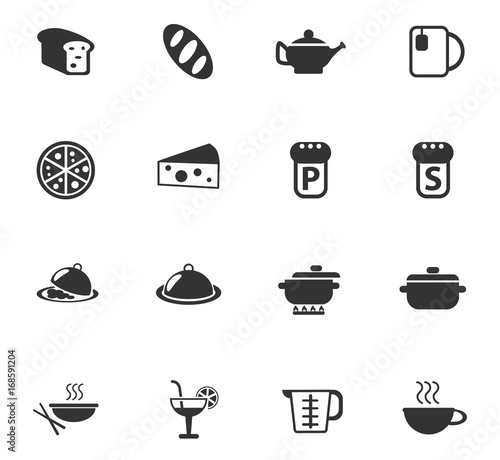 food and kitchen icon set