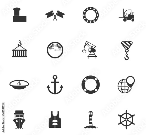 harbor icon set