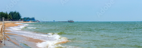 Pak nam pran, Pranburi beach, Prachuap khiri khan, Thailand photo