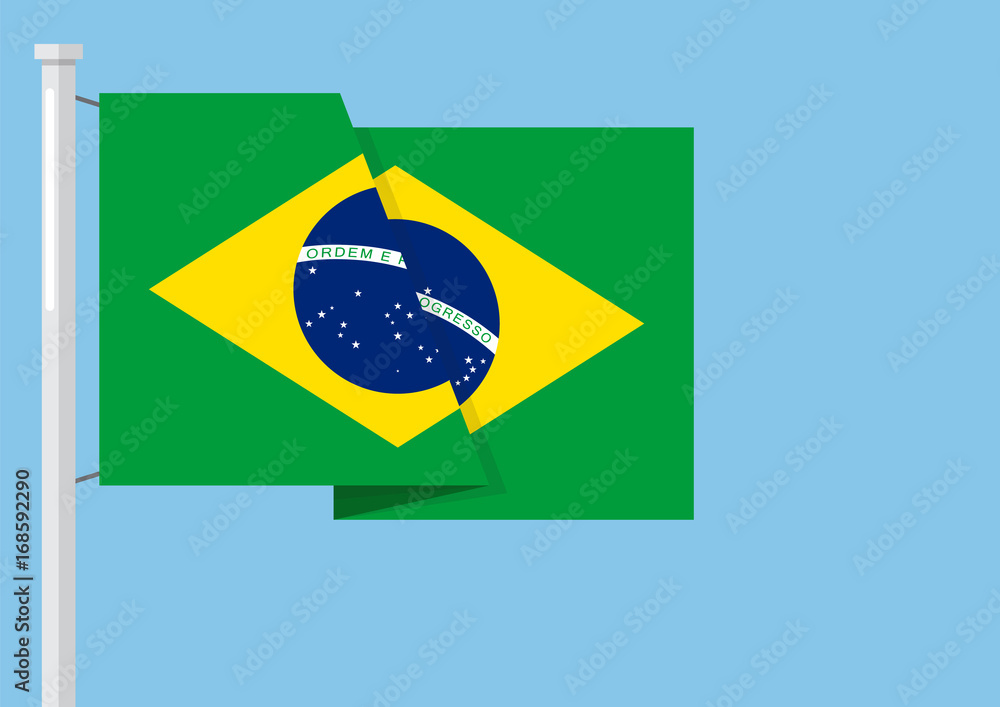 Brazil flag with copyspace
