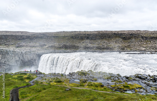 Spectacular Dettifoss waterfall in Iceland in summer