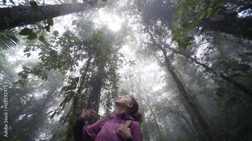 Young girl in jungle