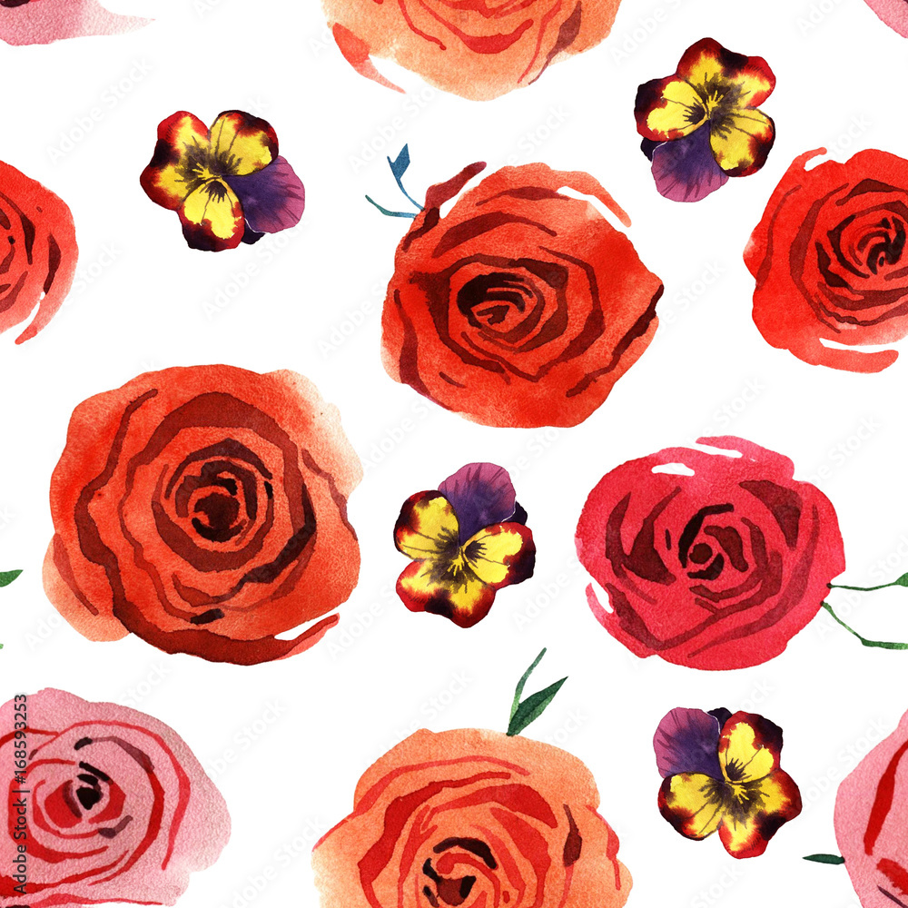 watercolor rose flower watercolor rose flower