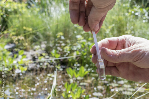 PH-Wert Analyse mit Teststreifen