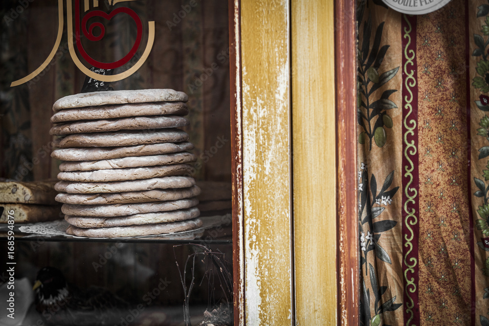 Picturesque Provence village of Cotignac StockFoto Adobe Stock