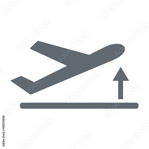 Departure take off plane icon simple