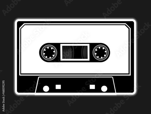 Audio cassette tape vector illustration