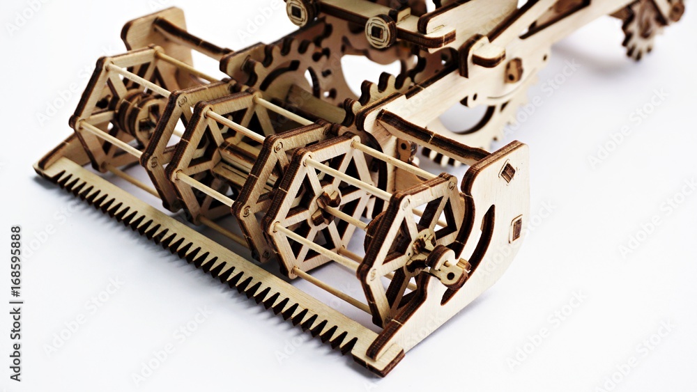 Wooden toy combine harvester Wooden toy combine harvester