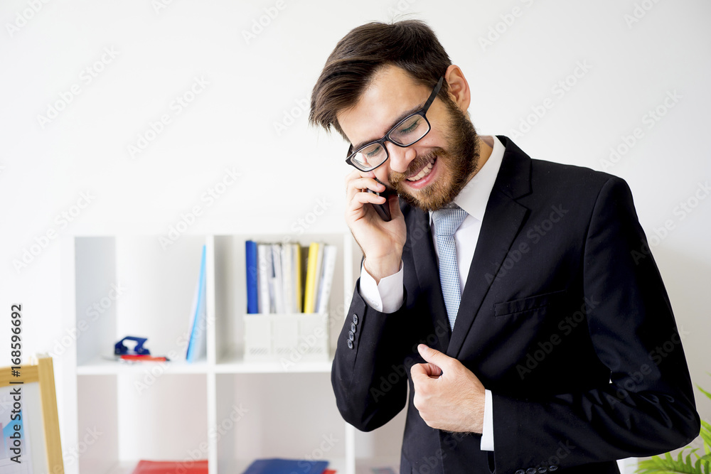 Businessman closing a deal