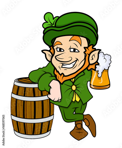 Leprechaun Celebrating Patrick's Day Party