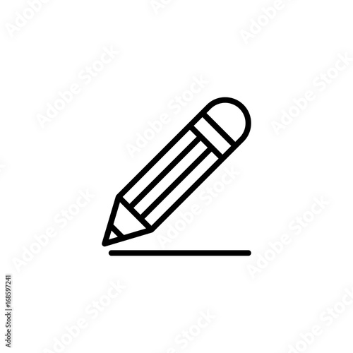 drawing pencil line black icon photo