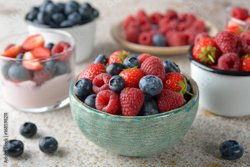 Fresh berries in a bowl
