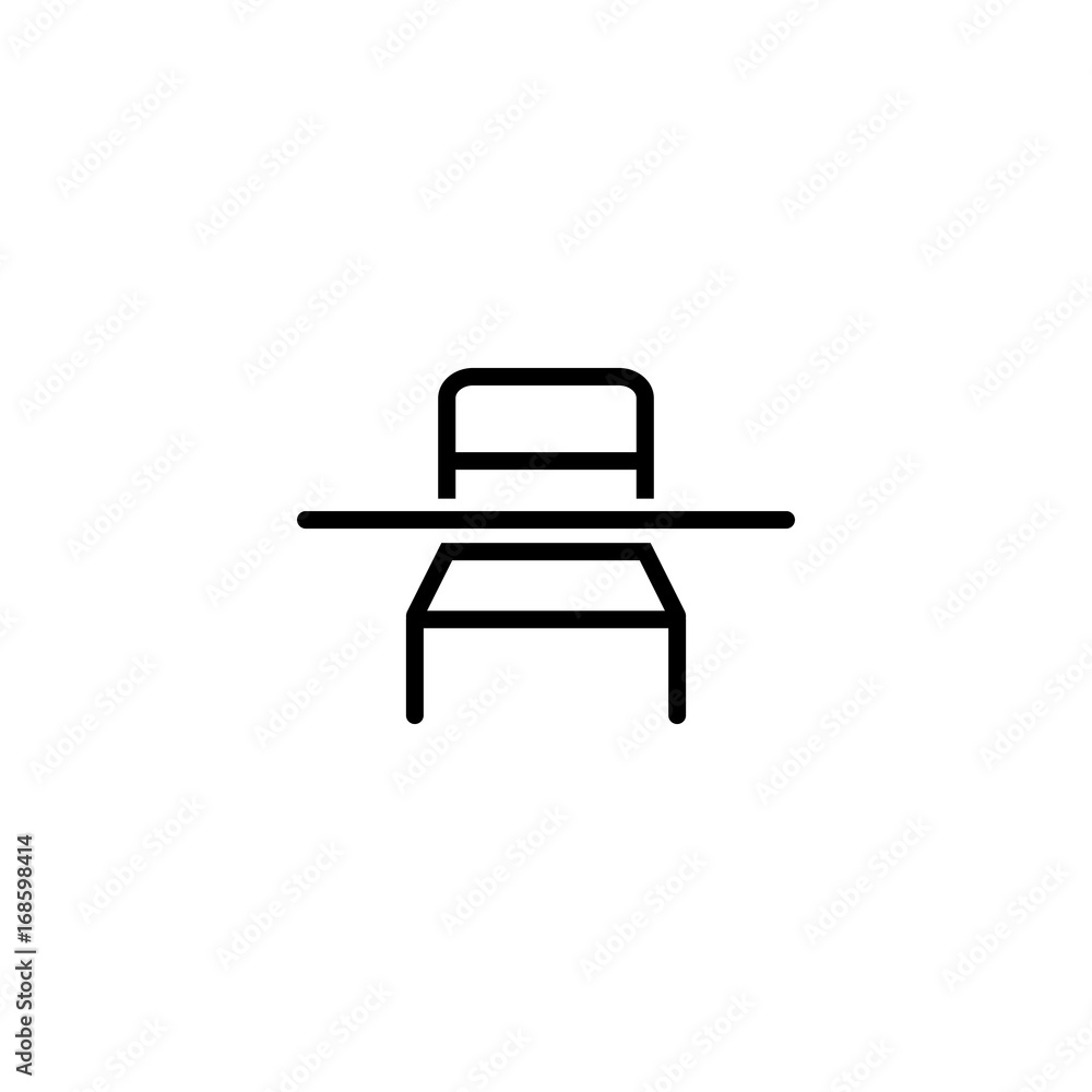 school desk line black icon school desk line black icon