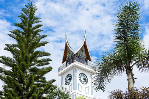 Jam Gadang Big Clock Tower, Bukittinggi, Sumatra, Indonesia.