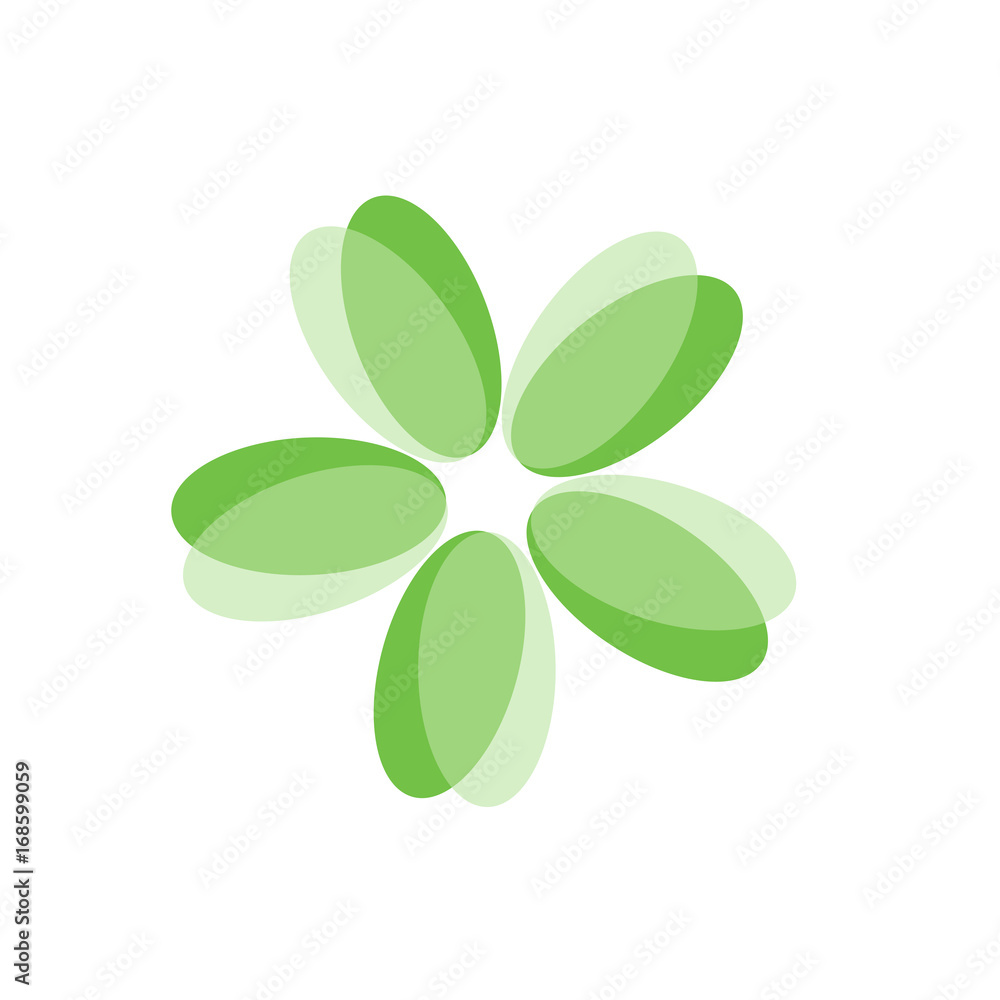Green flower isolated on white background Green flower isolated on white background