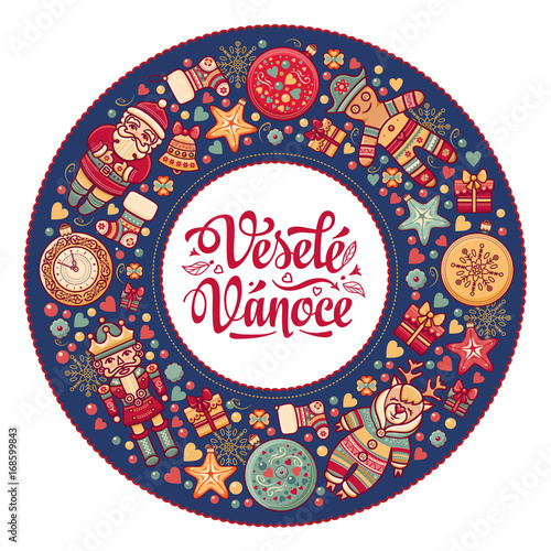 Vesele vanoce -  greeting cards. Xmas in the Czech Republic. 