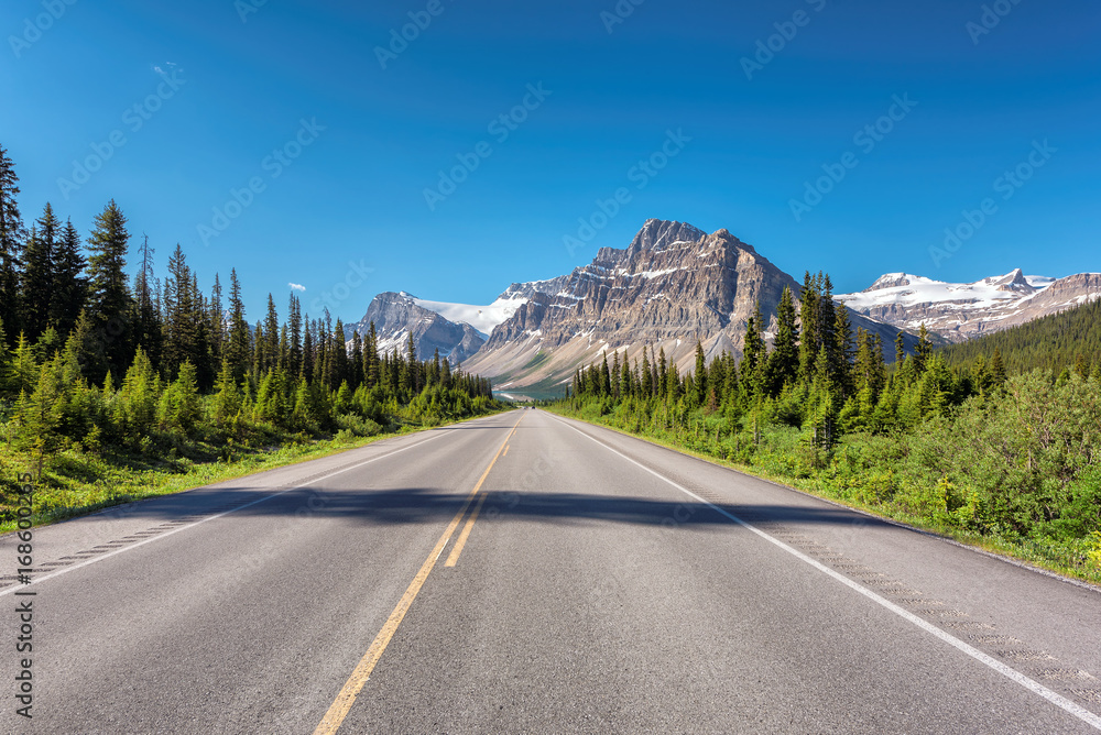 Beautiful Highway through Canadian Rockies. Beautiful Highway through Canadian Rockies.
