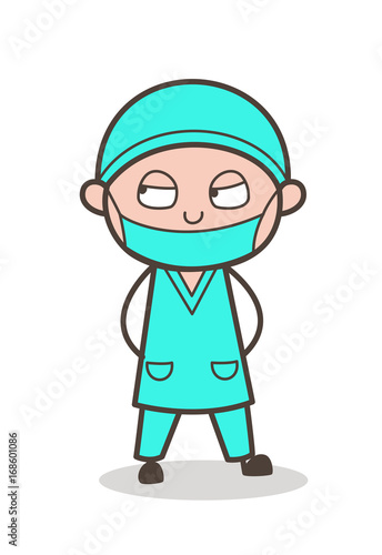 Cartoon Therapist Unhappy Behavior Vector Illustration