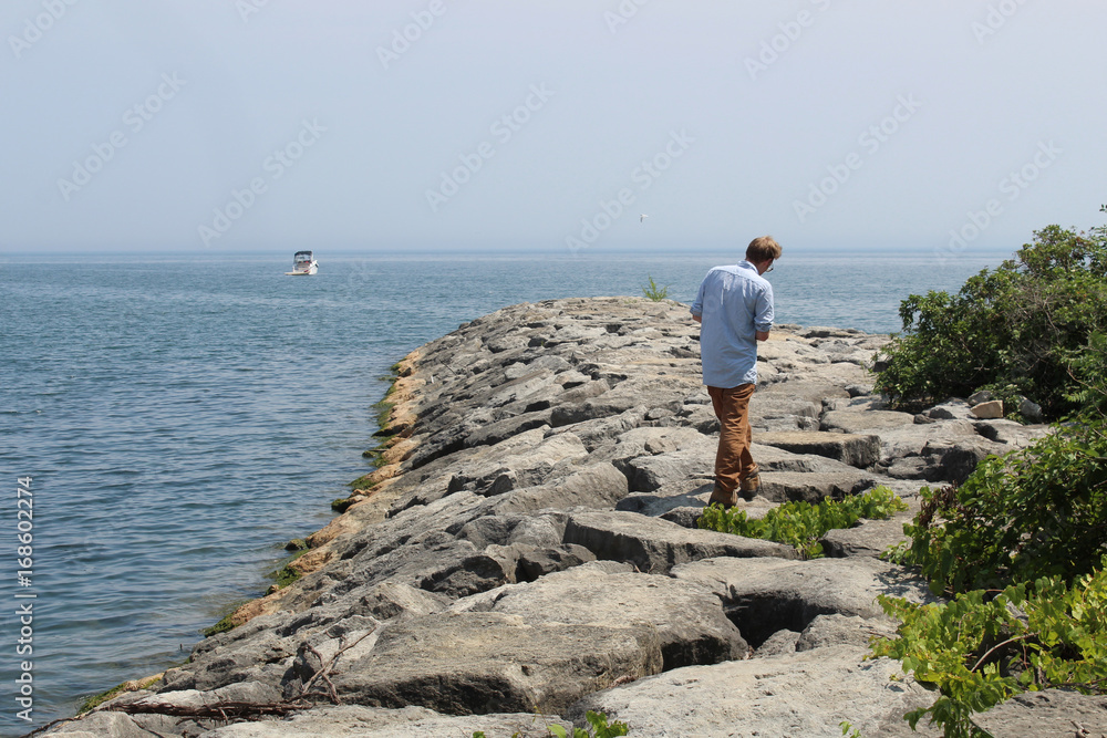 Obraz premium Rock pier with colin