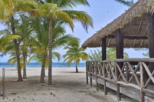 Beach on Passion Island near Cozumel, Mexico
