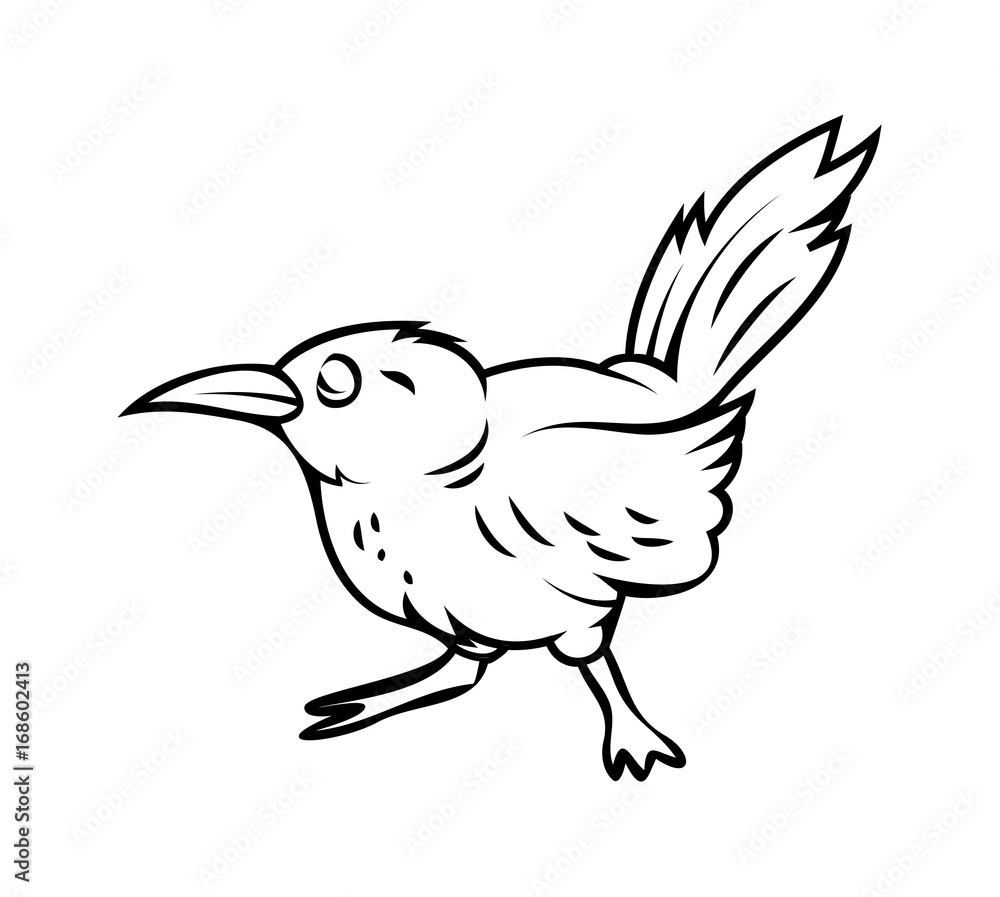 Obraz premium Sparrow Drawing Vector clip-art