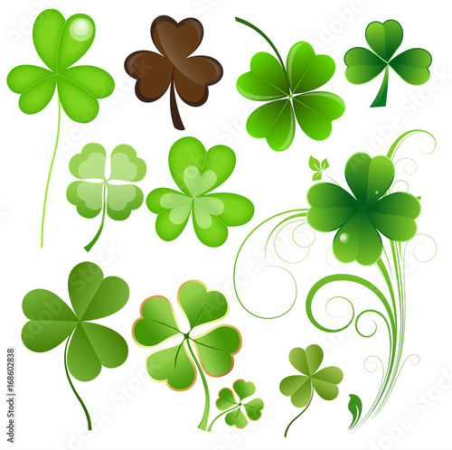 Patrick's day Leaves set